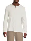 Onia Men's Slub Cotton Henley In White
