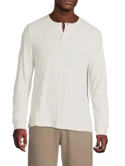 Onia Men's Slub Cotton Henley In White