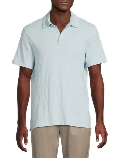 Onia Men's Slub Cotton Polo Shirt In Blue