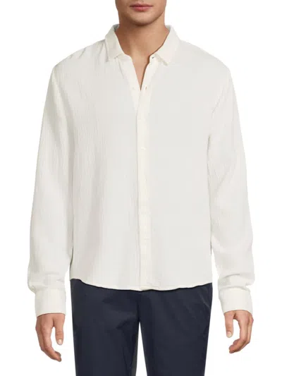Onia Men's Slub Cotton Shirt In White
