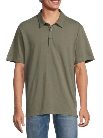 Onia Men's Slub Solid Short Sleeve Polo In Agave