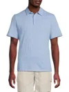 Onia Men's Slub Textured Cotton Polo Shirt In Blue