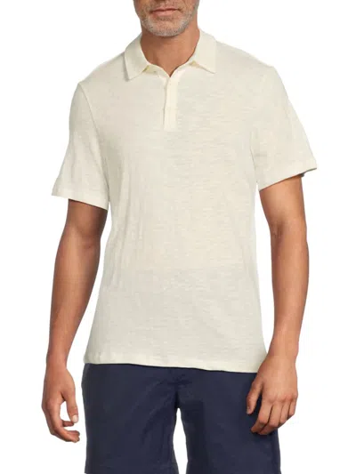 Onia Men's Slub Textured Cotton Polo Shirt In Neutral