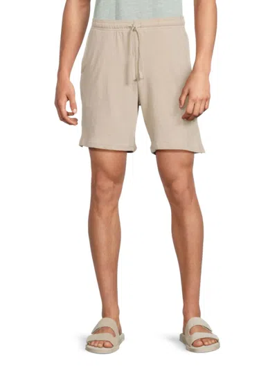 Onia Men's Slub Textured Cotton Shorts In Neutral