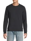 Onia Men's Solid Stretch-cotton Sweatshirt In Black
