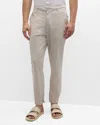 Onia Men's Stretch Linen Travel Pants In Stone