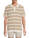 Onia Textured Knit Polo In White