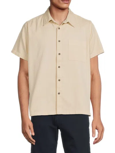 Onia Men's Summer Button Down Shirt In Yellow