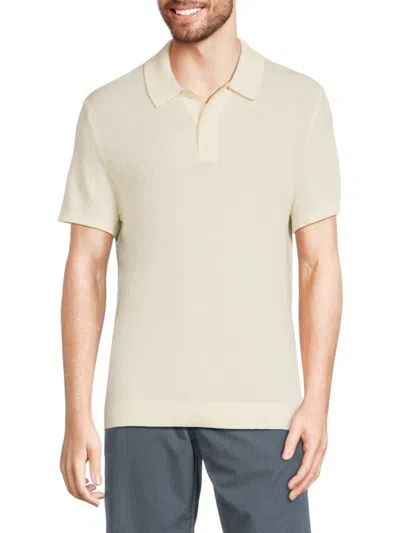 Onia Men's Textured Polo In Light Yellow