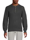 Onia Men's Waffle Knit Linen Sweater In Gunmetal
