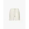 Onia Mens Stone Air 6' Logo-tab Linen-blend Shorts