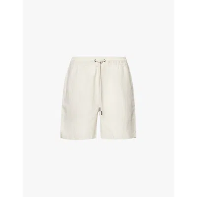 Onia Mens Stone Air 6' Logo-tab Linen-blend Shorts
