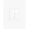 Onia Mens White Air 6' Logo-tab Linen-blend Shorts In White