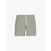 Onia Charles 5 Nylon Blend Solid Regular Fit Swim Trunks In Sage