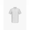 Onia Mens  Jack Ai Pinstripe-pattern Linen-blend Shirt In Deep Navy/white
