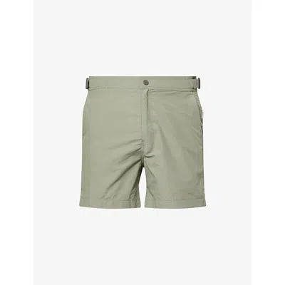 Onia Mens Seaspray Calder Buckle Swim Shorts In Green