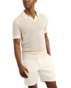 Onia Mesh Knit Polo Shirt In Neutral