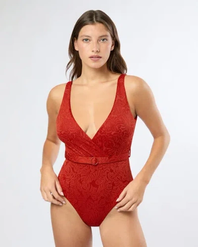 Onia Michelle One Piece In Dark Red