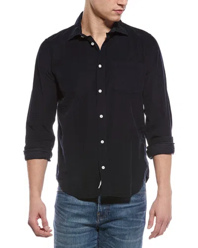 Onia Micro Cord Button Down Shirt In Black