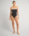 Onia Micro Polka Dot Melanie One Piece In Black