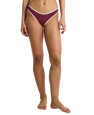 Onia Milly Bikini Bottom In Burgundy