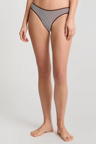 Onia Milly Bikini Bottom In Brown/white, Women's At Urban Outfitters In Multi