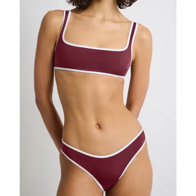 Onia Milly Bikini Brief Bottom In Burgundy