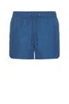 Onia Nylon Crinkle 4 Scallop Swim Trunk In Blue