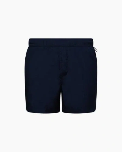 Onia Nylon Crinkle 5" Swim Trunk In Deep Navy