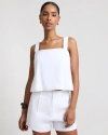 Onia Open Back Shell Top In White