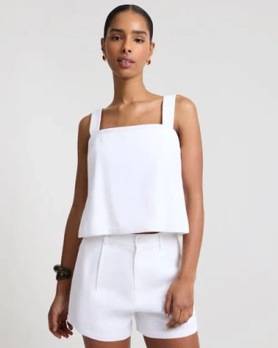 Onia Open Back Shell Top In White