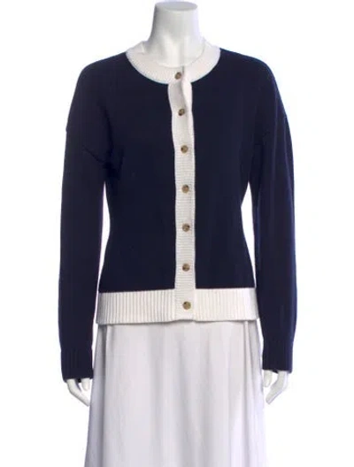 Pre-owned Onia Open Front Sweater In Blue