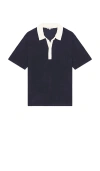 Onia Oversized Towel Terry Polo In Blue