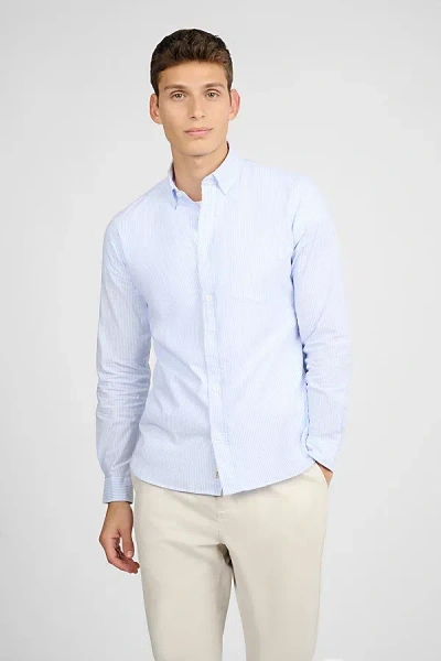 ONIA OXFORD LONG SLEEVE BUTTON DOWN IN LIGHT BLUE/WHIT, MEN'S AT URBAN OUTFITTERS