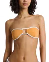Onia Palermo Bikini Top In Sunset/white