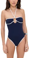 Shop Onia Palermo One Piece Deep Navy/white