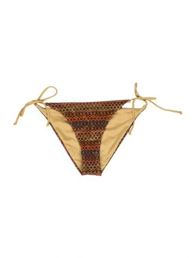 Pre-owned Onia Patterned Bottoms In Yellow