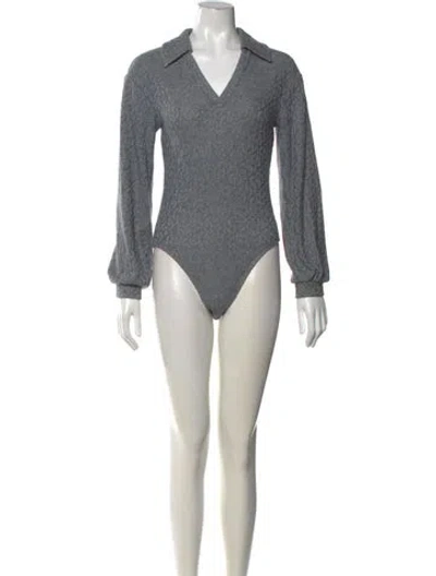 Pre-owned Onia Patterned V-neck Sweater In Grey