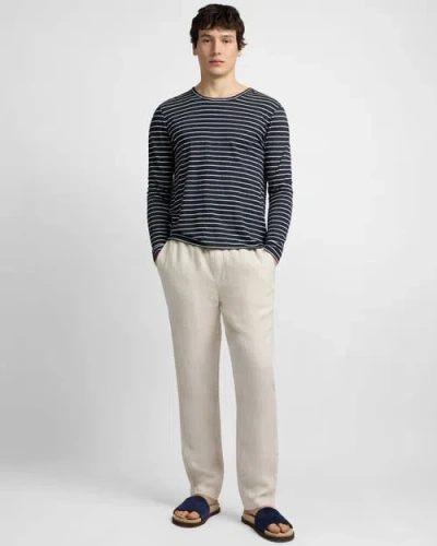 Onia Pigment Dye Linen Pull On Pant In White