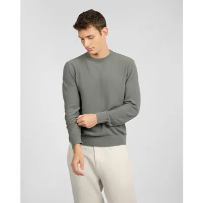 Onia Pique Crewneck Sweater In Gray