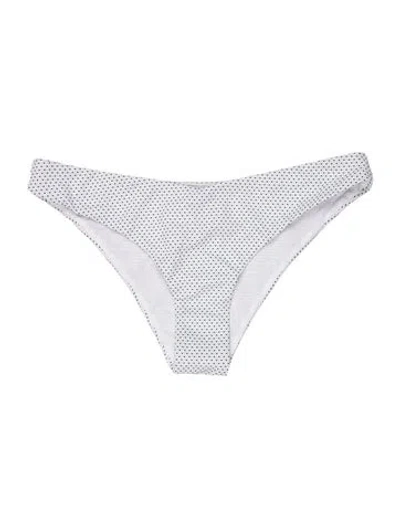 Pre-owned Onia Polka Dot Print Bottoms W/ Tags In White
