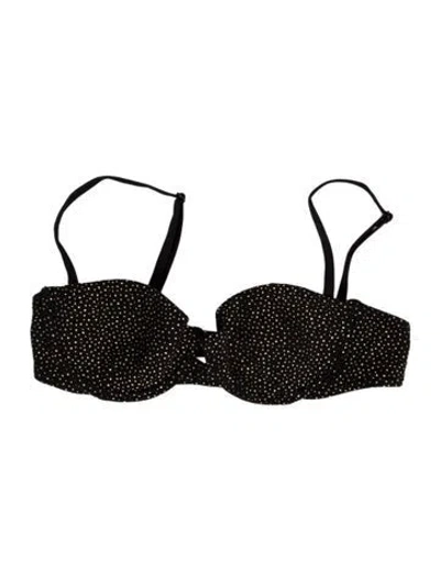 Pre-owned Onia Polka Dot Print Top In Black