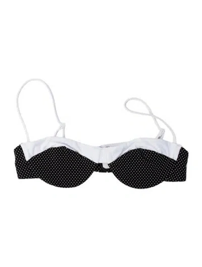 Pre-owned Onia Polka Dot Print Top In Black