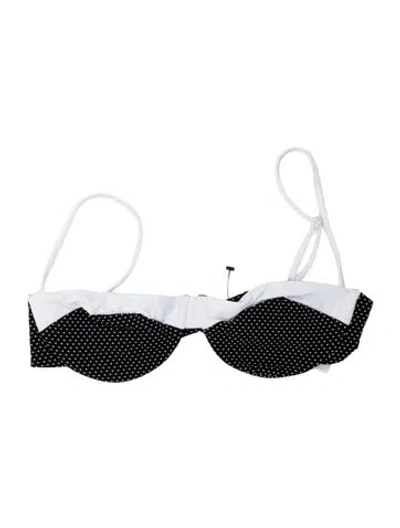 Pre-owned Onia Polka Dot Print Top In Black