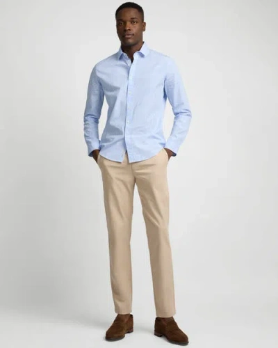 Onia Poplin Button Down Long Sleeve Shirt In Blue