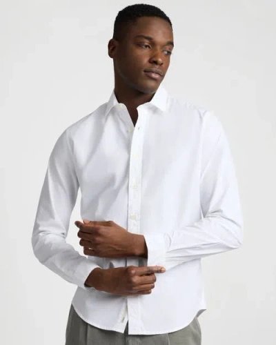 Onia Poplin Button Down Long Sleeve Shirt In White