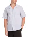 Onia Poplin Seersucker Convertible Vacation Shirt In White