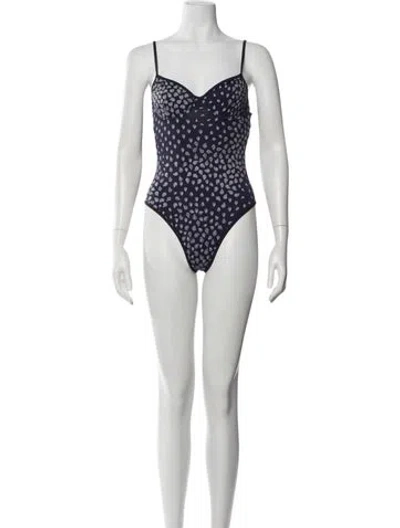 Pre-owned Onia Printed One-piece W/ Tags In Black