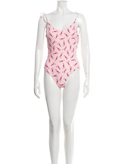 Pre-owned Onia Printed One-piece W/ Tags In Pink