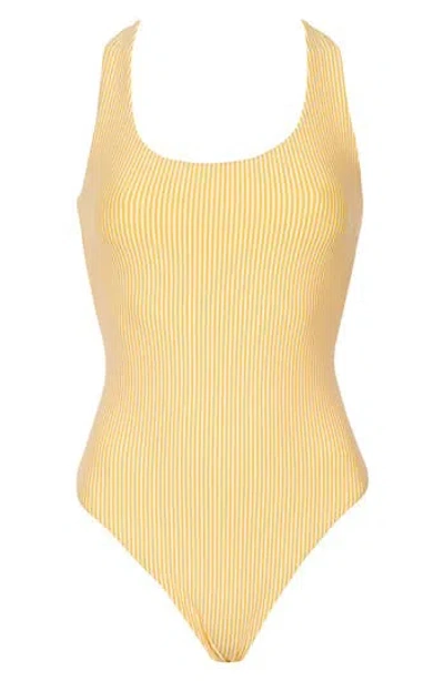 Onia Rachel One-piece In Citrus/white